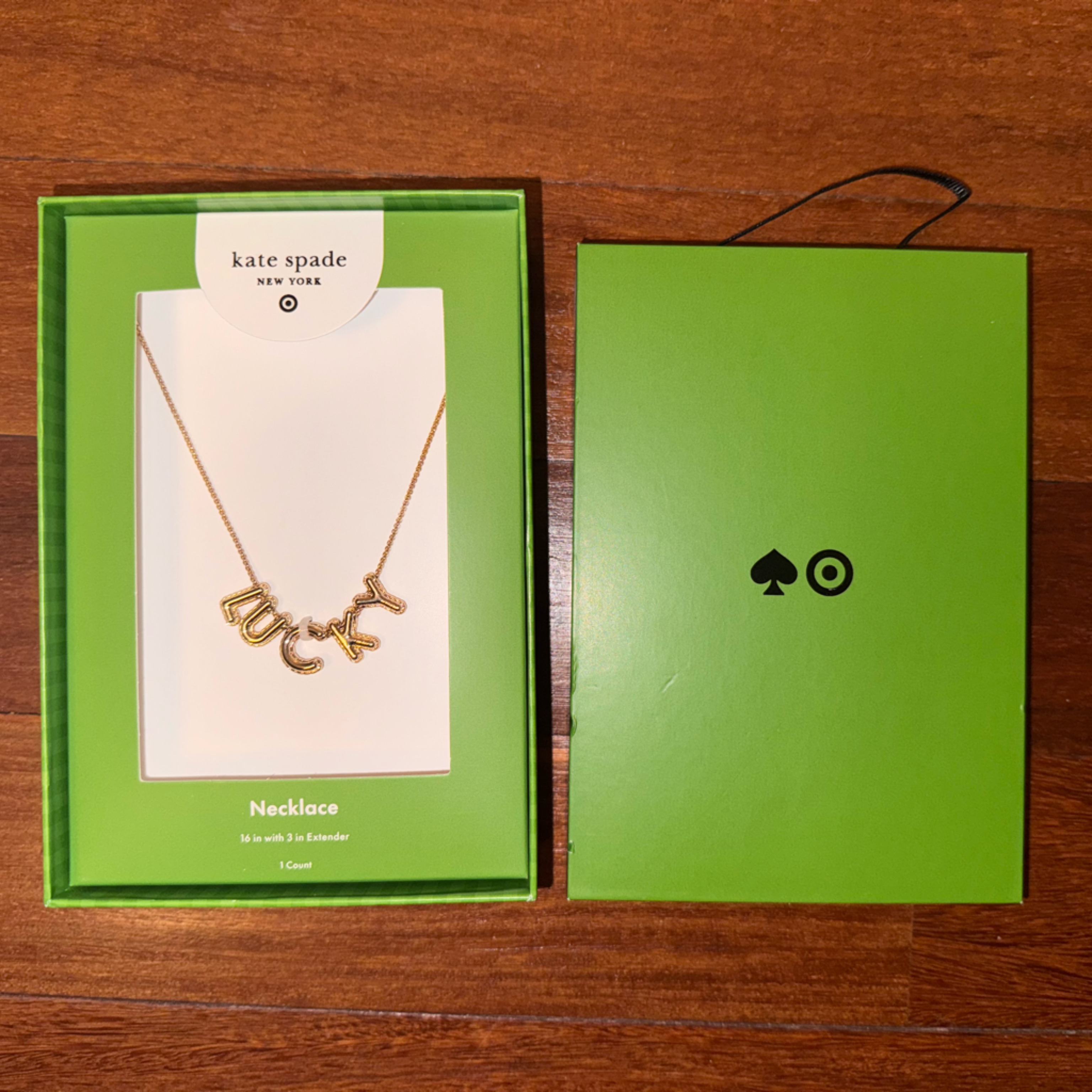 Kate Spade New York X Target Lucky Bubble Charm Necklace Gold Toned - New In Box